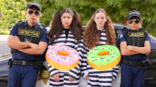 Jason and Alex Funny Donuts Story with Girls and Officers