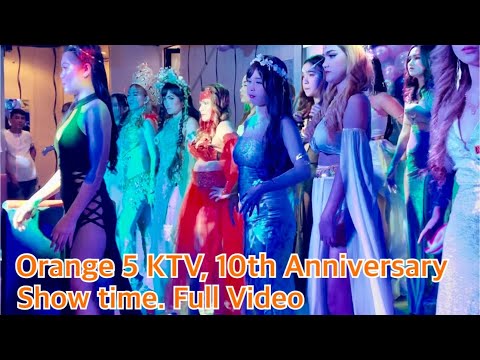 [Orange 5 KTV Bar] Hora do show do 10º aniversário. Vídeo completo. Lindo. Broadway em Manila.