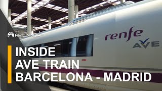 Inside of A High-Speed AVE Train from Barcelona to Madrid | Spanish Trains | Rail Ninja Review