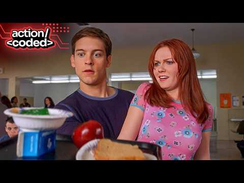 spider-man (2002) - peter’s powers kick in and flash picks the wrong day to fight