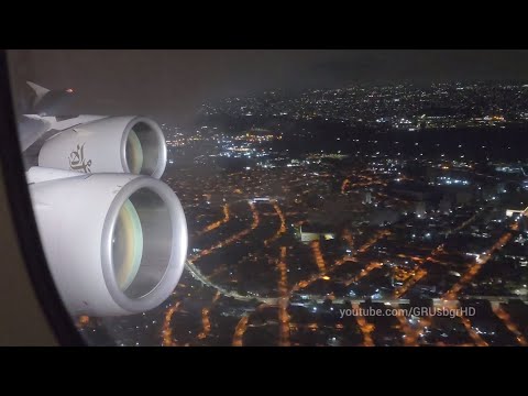 Emirates Airbus A380 decolando de Guarulhos
