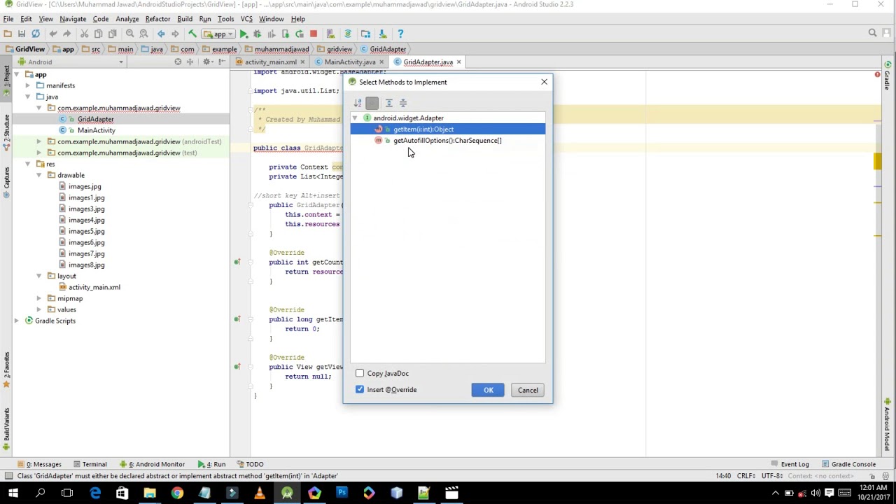 Android GridView Example