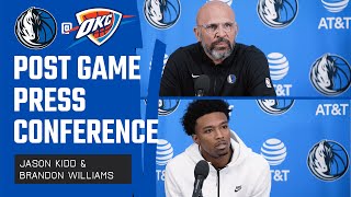 Jason Kidd & Brandon Williams | Press Conference @ OKC | 4/14/24