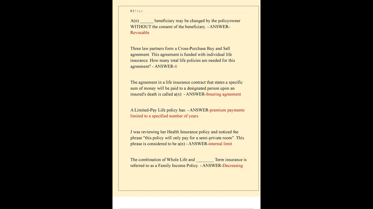 XCEL LIFE AND HEALTH INSURANCE FINAL EXAM NEWEST 2025 ACTUAL EXAM COMPLETE 150 QUESTIONS AND CORRECT