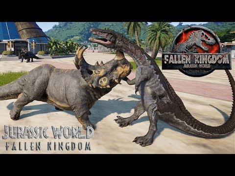 2 Baryonyx & 2 Sinoceratops Breakout & Fight! Jurassic World Evolution (4K 60FPS)