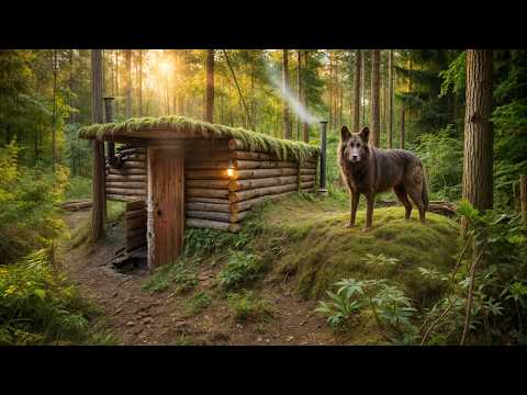 48 Hours ALONE with Hungry Wolf Pack Outside My Log Cabin!