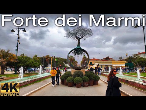 TUSCANY ITALY WALKING TOUR - FORTE DEI MARMI, LUCCA 4K60FPS