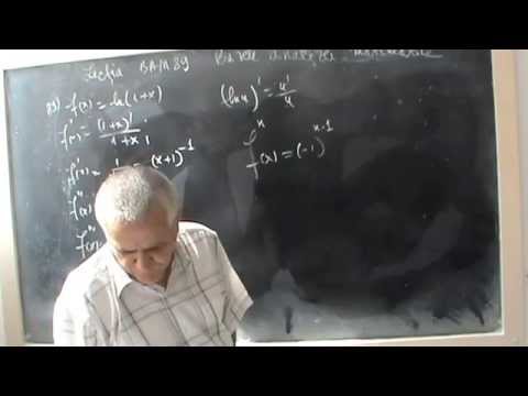Lectia numarul BAM 89 -  Derivata de ordin n ,f(x) = ln(x+1)