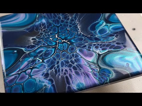 83. Spectacular Turquoise & Interference Shelee Art Bloom Technique - Acrylic Pouring - Fluid Art -