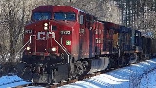 preview picture of video 'RARE! CP Leading CSX on the Old Main Line'