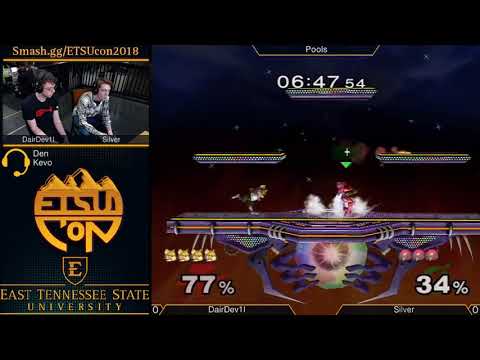 ETSUcon18 - DairDev1l (Fox) vs Silver (Samus) - Melee Pools
