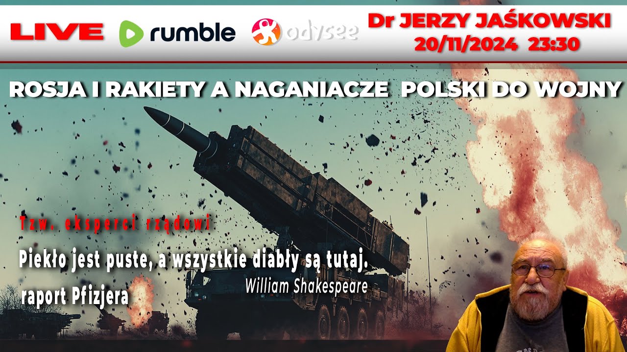 Dr JERZY JAŚKOWSKI-ROSJA I RAKIETY A NAGANIACZE POLSKI DO WOJNY