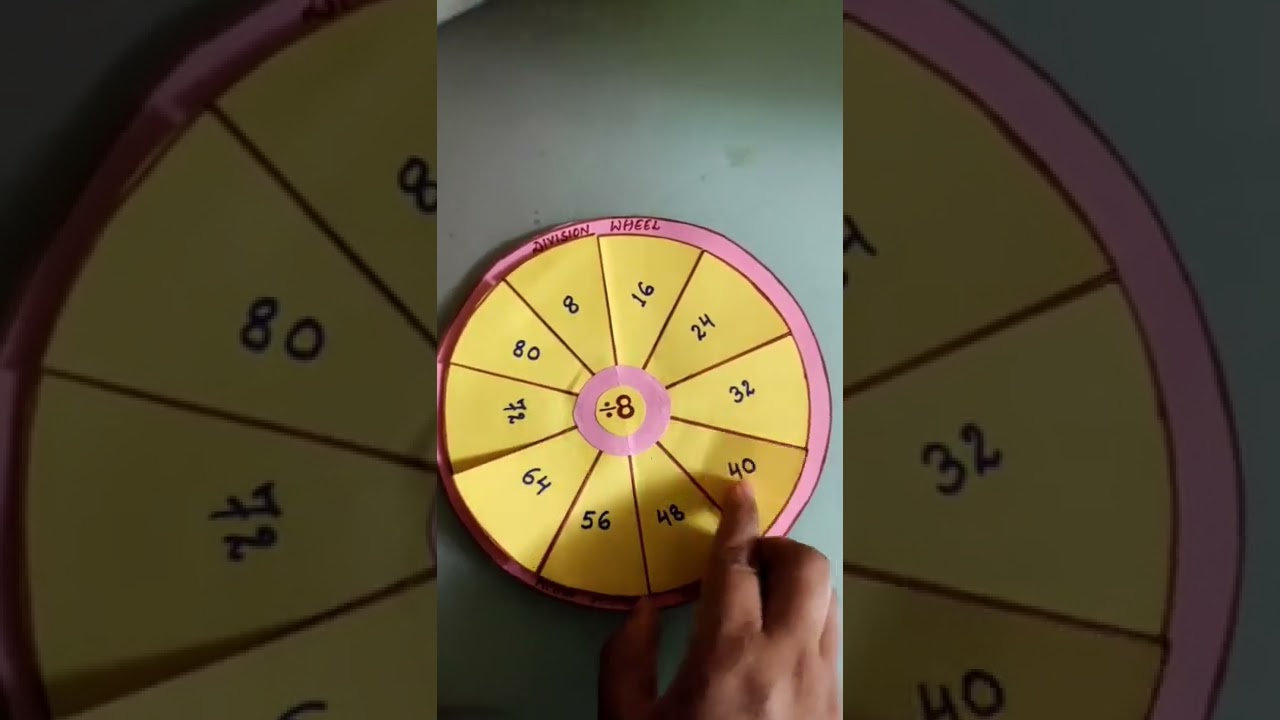 division wheel/ maths activity/activity for kids