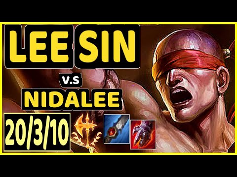 ERASUS (LEE SIN) vs NIDALEE - QUADRAKILL 20/3/10 KDA JUNGLE GAMEPLAY - BR Ranked GRANDMASTER