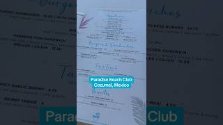 Paradise Beach Club menu has a variety of food options! #cruise #paradisebeachclub #foodie