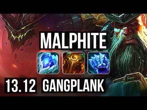 MALPHITE vs GANGPLANK (TOP) | 9/1/5, Legendary, Rank 14 Malph | TR Grandmaster | 13.12