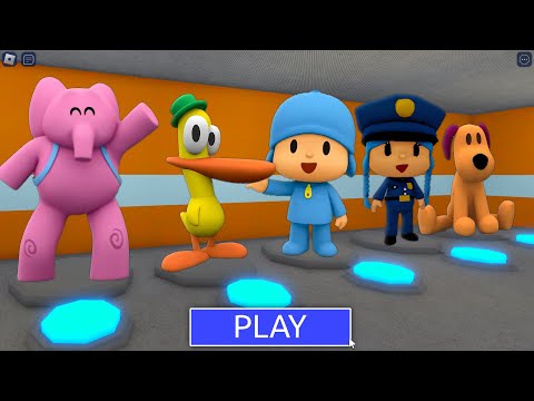🐣👶 POCOYOs FAMILY - Super Babies  in BARRY'S PRISON RUN! #roblox #obby