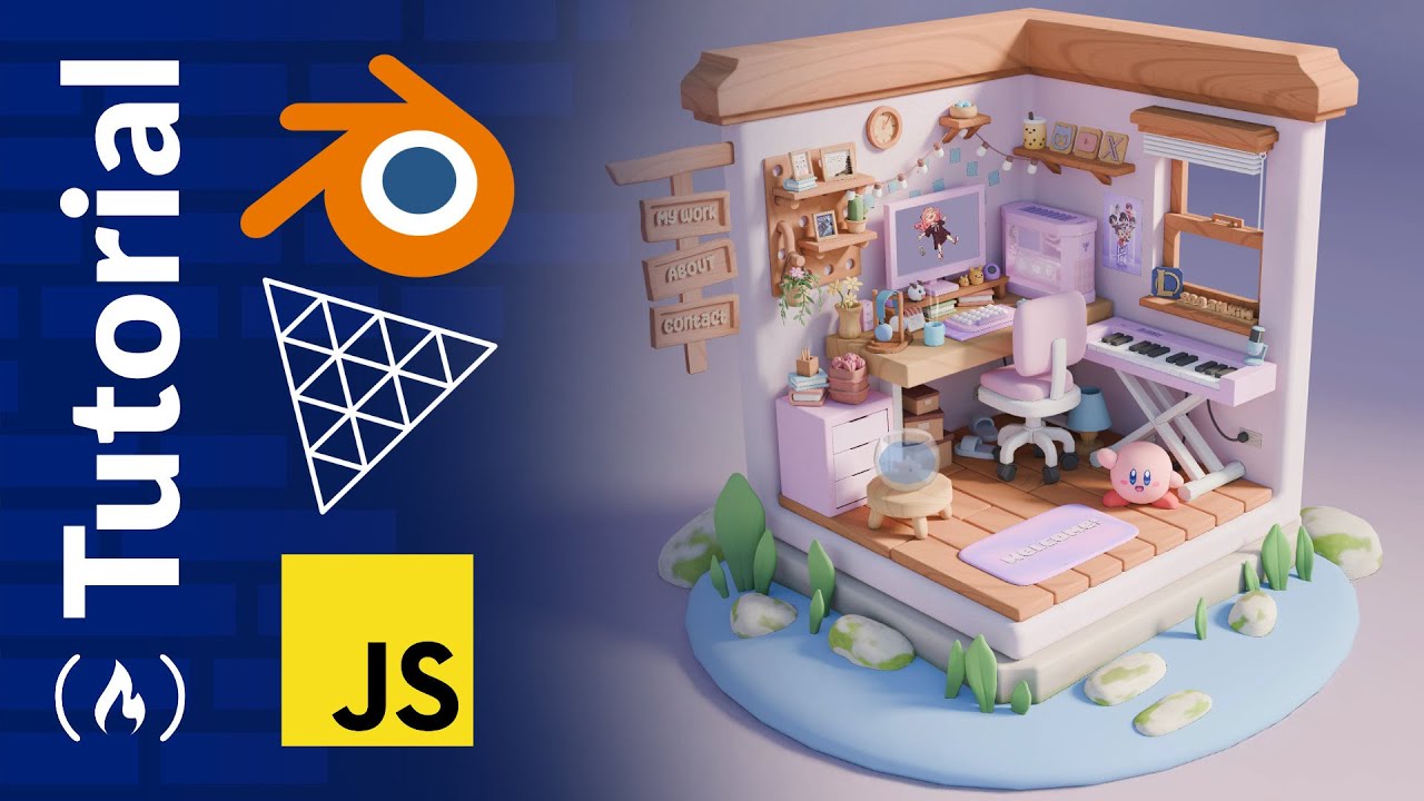 Create a Cute Room Portfolio with Blender, Three.js, JavaScript – Beginner Course