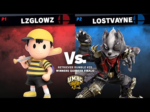 Retriever Rumble #25 Winners Quarters - LzGlowz (Ness) vs LostVayne (Wolf, Sephiroth) SSBU Ultimate