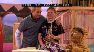 Casper en Tommie jammen @ sesamstraat