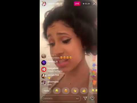 CARDI B IG LIVE VENTING ABOUT YOUTUBER AND INTERVIEWER DISRESPECTING HER, TRYING TO WAKE OFFSET UP