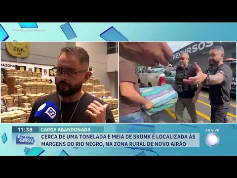 Polícia apreende cerca de 1,5 tonelada de maconha às margens do Rio Negro, em Novo Airão