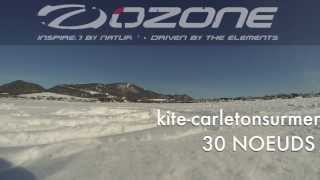 preview picture of video 'OZONE summit 12M 2014 snowkite Carleton-sur-Mer - 30 Noeuds'