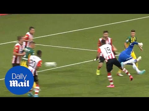 Dan Haag keeper Martin Hansen scores 95th minute mule kick - Daily Mail