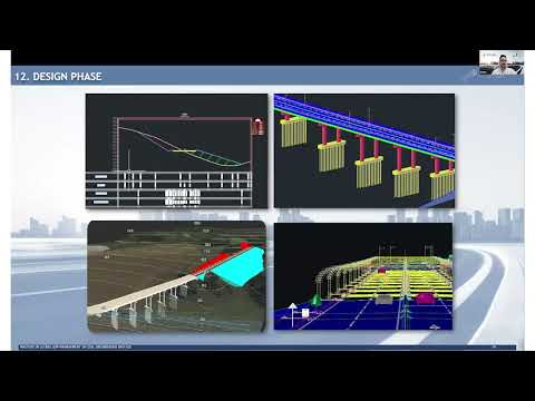 End-to-end BIM and GIS workflow for road infrastructure, integrating terrain and route analysis, multidisciplinary coordination through a Common Data Environment, 4D construction planning and structured asset information for operation and maintenance.