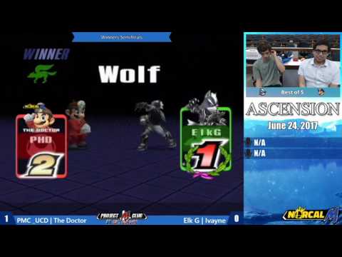 "Ascension 6/24/17" - PMC_UCD | The Doctor (Mario) v. Elk G | Ivayne (Wolf) - Winners Semis