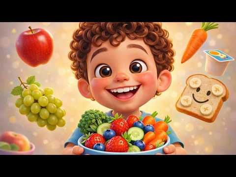 Healthy Snack Song 🥕🍎 | Fun Kids Song About Healthy Eating | LuniBee Rhymes