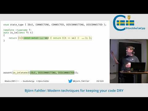 Björn Fahller: Modern techniques for keeping your code DRY