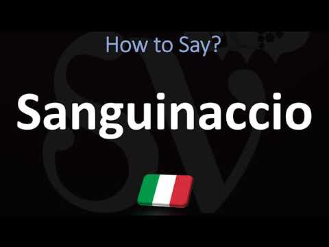 How to Pronounce Sanguinaccio? (Dolce, di Maiale)