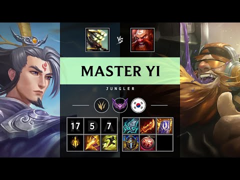 Master Yi Jungle vs Gragas - KR Master Patch 25.20