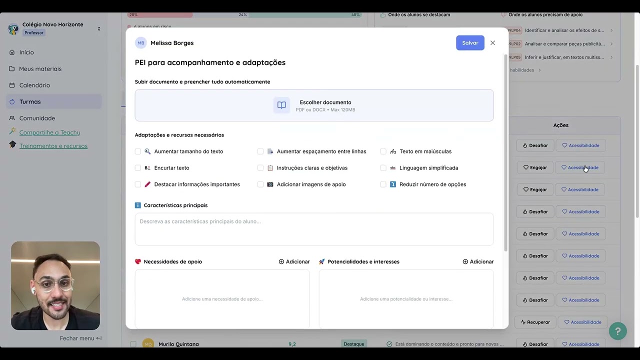 Thumbnail do tutorial em vídeo da Teachy