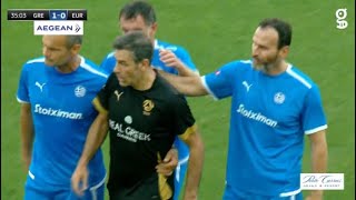 Η «κοκορομαχία» των Ζαγοράκη - Πιρές στο φιλικό των Legends | Gazzetta.gr