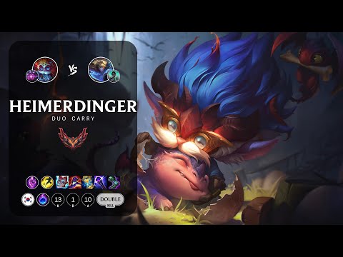 Heimerdinger Carry vs Ezreal - KR Grandmaster Patch 13.6