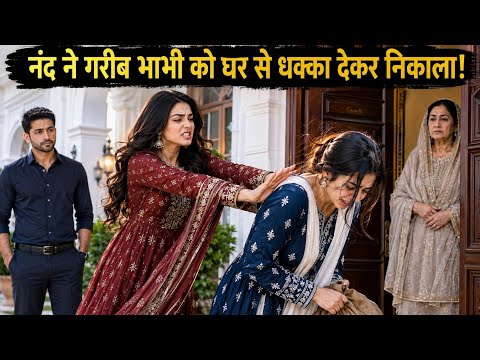 नंद ने भाभी को घर से धक्का देकर बाहर निकाल दिया,आगे जो हुआ 😱.#Hindi Urdu emotional story। 
