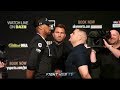 ANTHONY JOSHUA TOWERS OVER ANDY RUIZ DURING THEIR FIRST EVER FACE OFF IN NEW YORK - FULL VIDEO