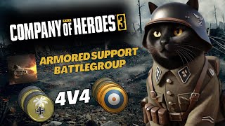 Company of Heroes 3 | 4v4 Afrikakorps Multiplayer Gameplay - No Commentary