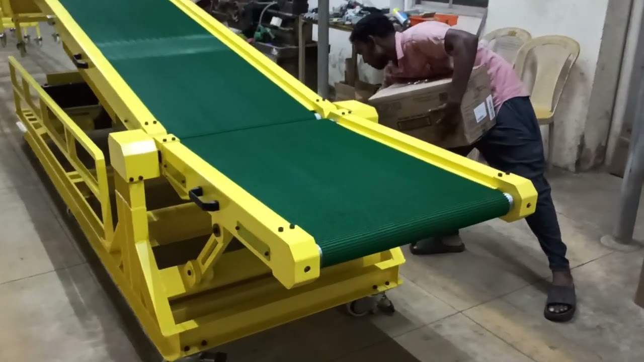 Foldable Truck Loading Conveyor #truckloading #expandable 