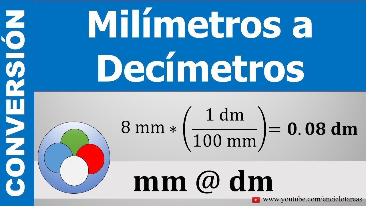 CONVERTIR DE MILIMETROS A DECIMETROS - (mm a dm)