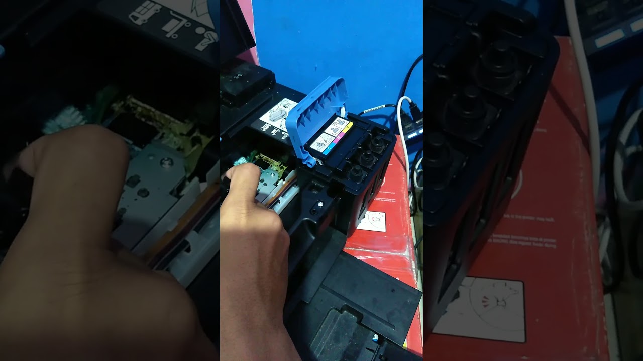 cara servis printer Canon g1010 ganti kartid di chanel servis Center Gebang