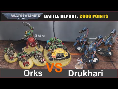 Warhammer 40k Battle Report: Orks vs. Drukhari 2000 Punkte 9. Edi deutsch