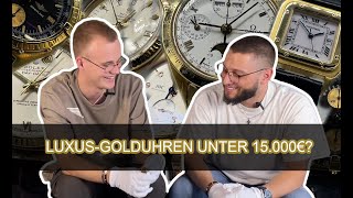 GOLD-Luxusuhren unter 15.000 € - Breitling, Cartier, Rolex , Omega, IWC