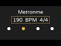 Metronome | 190 BPM | 4/4 Time (with Accent )