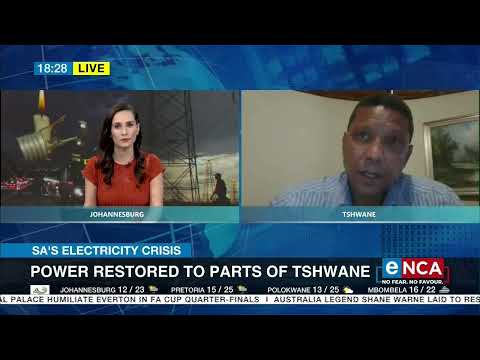 Discussion Tshwane mayor speaks on its power cuts