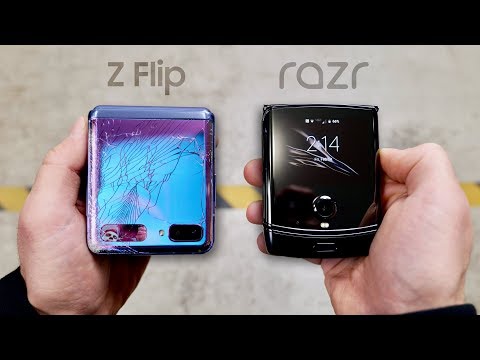 Samsung Galaxy Z Flip vs Motorola RAZR DROP Test!