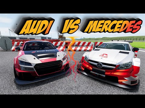 Mercedes VS Audi Cars Speed BRAKE Test Track / BeamNG Drive