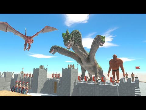 FANTASY GIANTS Attack Medieval Sky Castle - Animal Revolt Battle Simulator